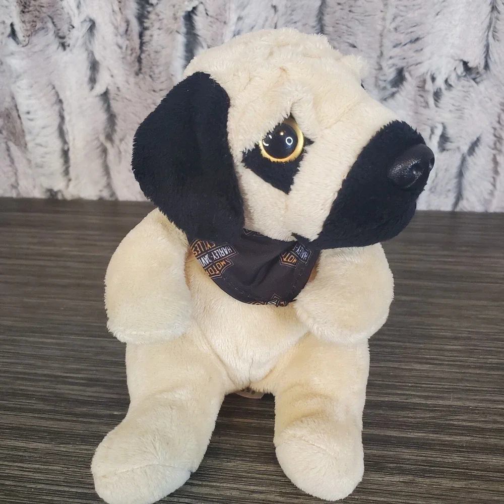 Harley-Davidson Tan Pug Floppy Bean Bag 6